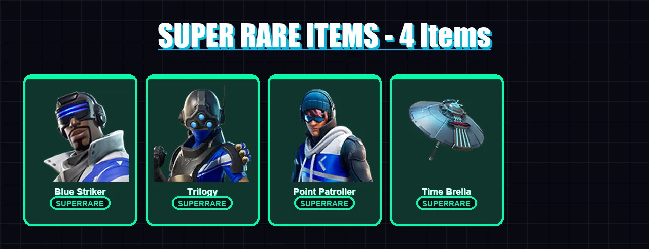 [PS4/PS5/XBOX/PC] | Blue Striker | Trilogy | Point Patroller | Era | Renzo the Destroyer | 32 skin | 40 pickaxe | 43 emote | 42 glider | Lv450