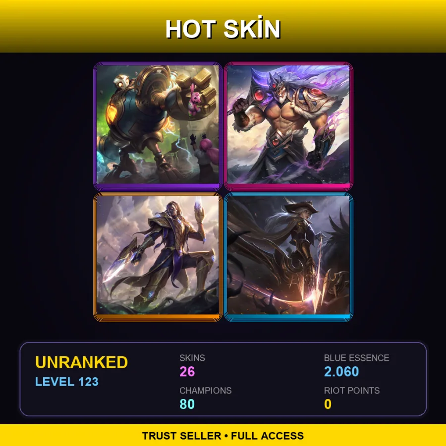 EUNE | Lv123 | Unranked | 26 Skin | 80 Champ — Gangplank The Betrayer