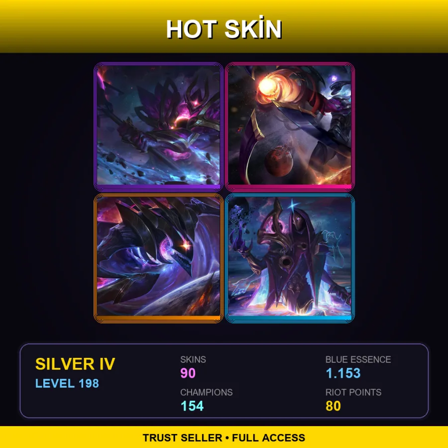 TR | Lv198 | Silver IV | 90 Skin | 154 Champ
