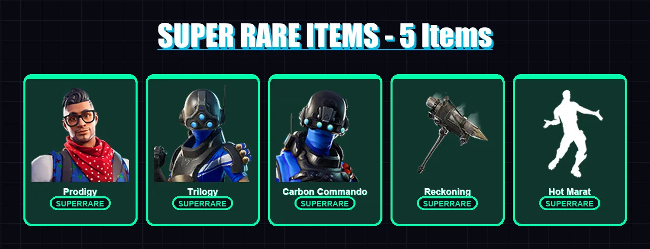 [PS4/PS5/XBOX/PC] | Prodigy | Trilogy | Carbon Commando | Lynx | Zenith | 37 skin | 24 pickaxe | 44 emote | 38 glider | Lv592