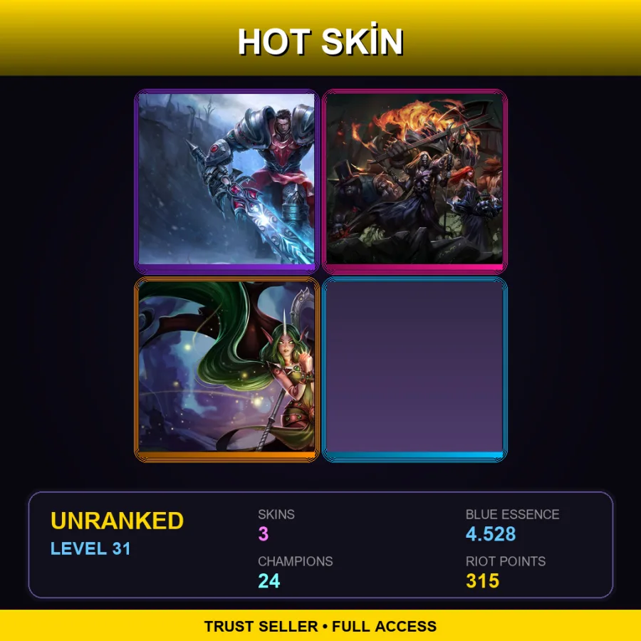 BR | Lv31 | Unranked | 3 Skin | 24 Champ