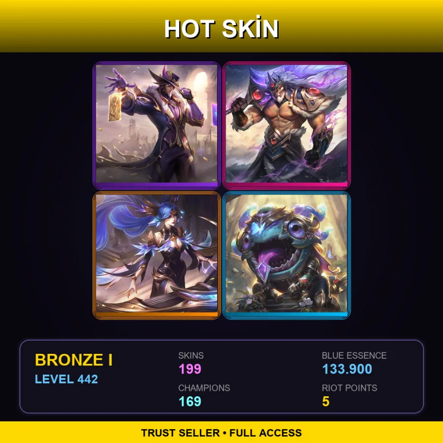 VN | Lv442 | Bronze I | 199 Skin | 169 Champ