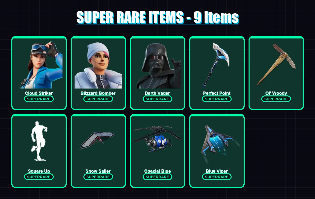 [PS4/PS5/XBOX/PC] | Lara Croft | Skull Trooper  | Kor | Cloud Striker | Blizzard Bomber | 73 skin | 121 pickaxe | 80 emote | 98 glider | Lv1829