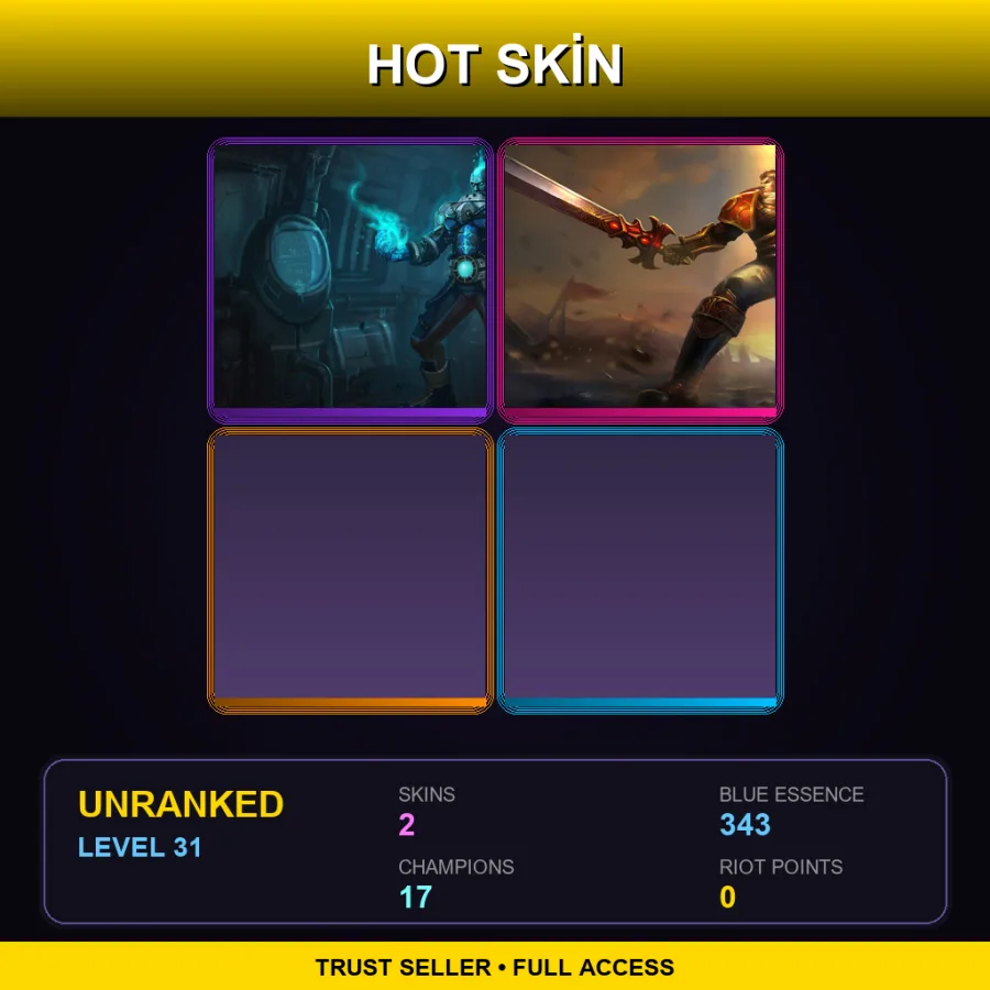 TR | Lv31 | Unranked | 2 Skin | 17 Champ