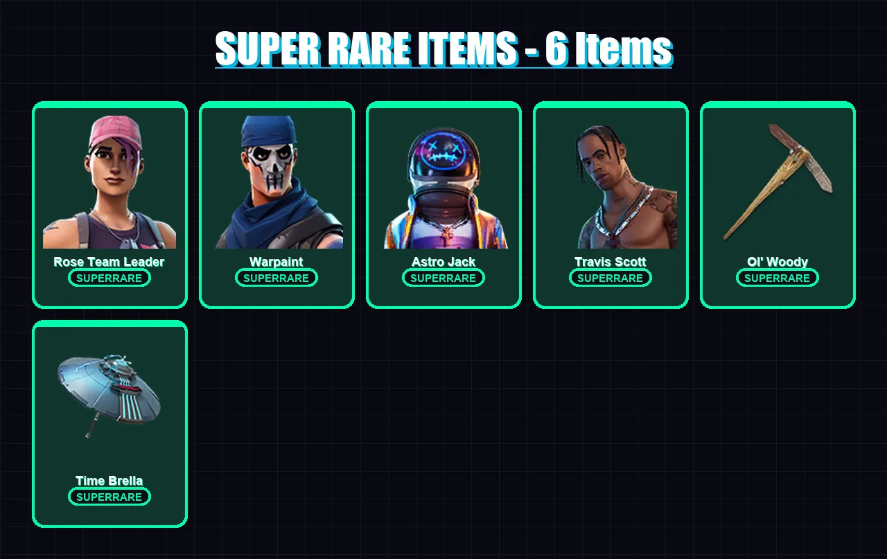 [PC/XBOX/PSN] | Rose Team Leader | Warpaint | Astro Jack | Travis Scott | Deadpool | 14 skin | 12 pickaxe | 9 emote | 17 glider | Lv136