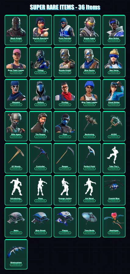 [PC/XBOX] | Black Knight | Sparkle Specialist | Point Patroller | 260 skin | Lv3444