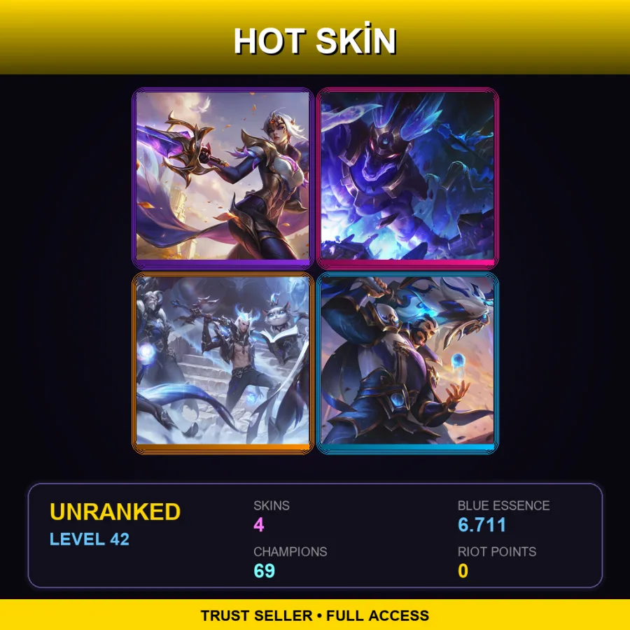 TR | Lv42 | Unranked | 4 Skin | 69 Champ