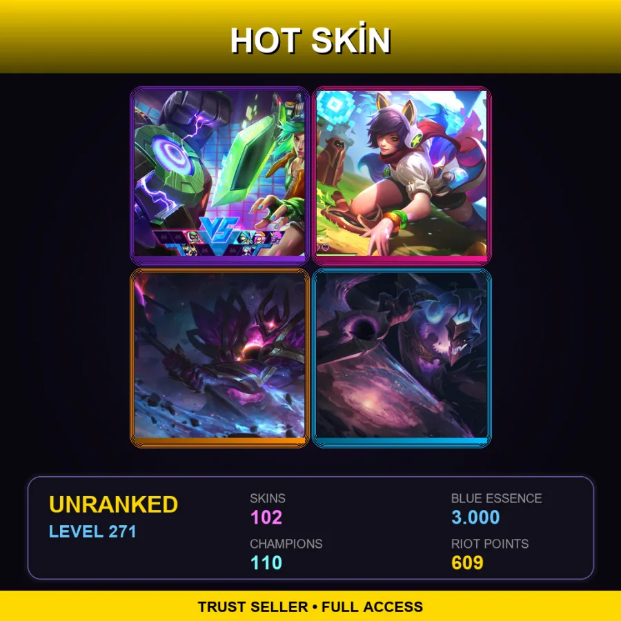 EUNE | Lv271 | Unranked | 102 Skin | 110 Champ