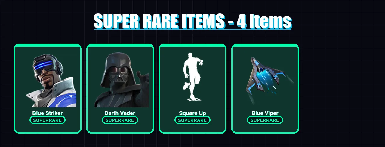 [PS4/PS5/XBOX/PC] | Blue Striker | Darth Vader | Malik | Renzo the Destroyer | Spectra Knight | 174 skin | 113 pickaxe | 143 emote | 77 glider | Lv9
