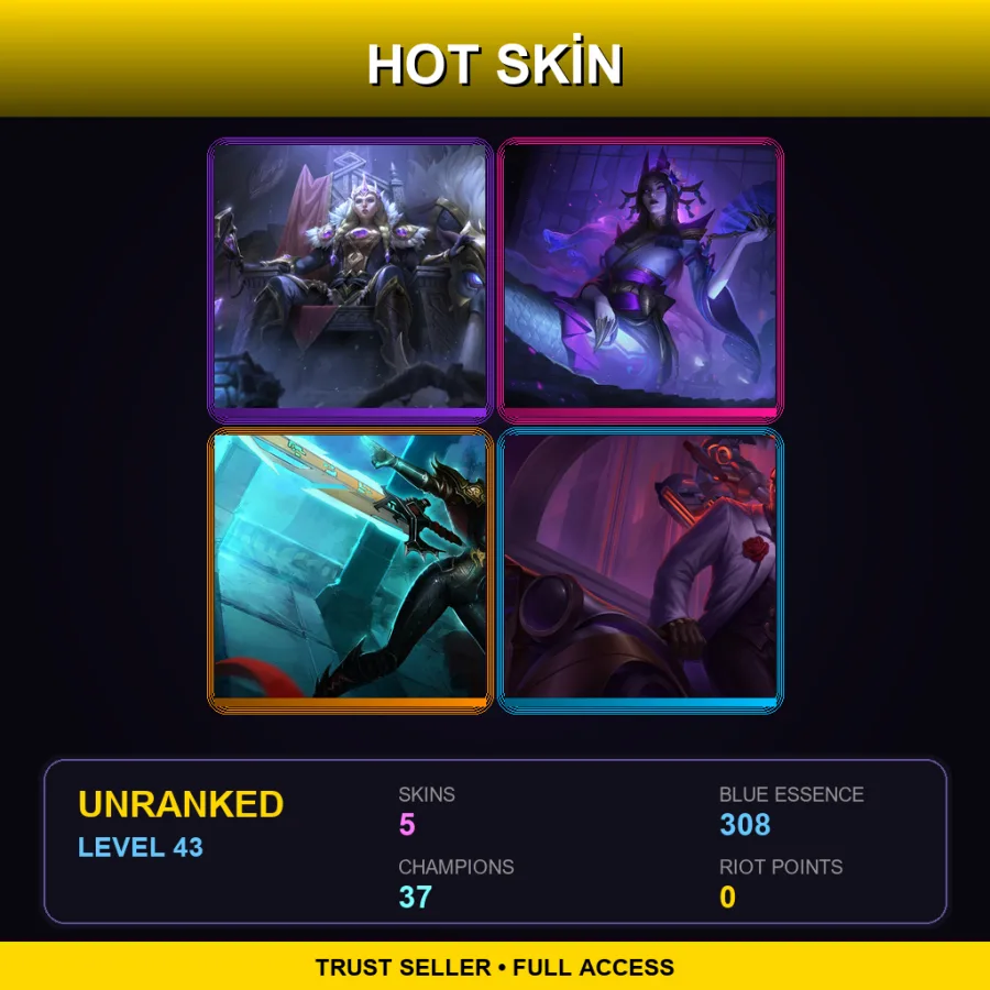 LAS | Lv43 | Unranked | 5 Skin | 37 Champ