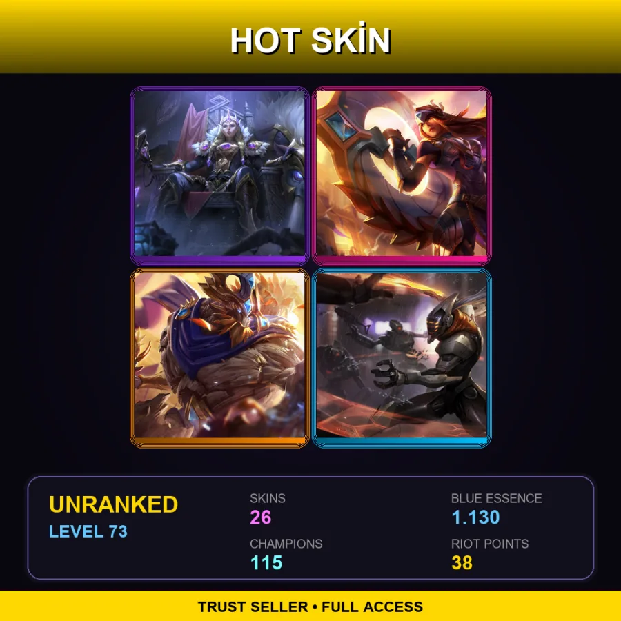 VN | Lv73 | Unranked | 26 Skin | 115 Champ — Psyops Sona