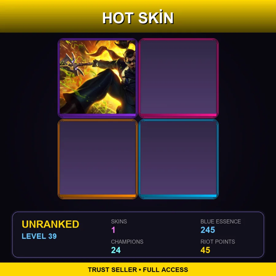 NA | Secret Agent Xin Zhao | 1 Skin | 24 Champ | Lv39