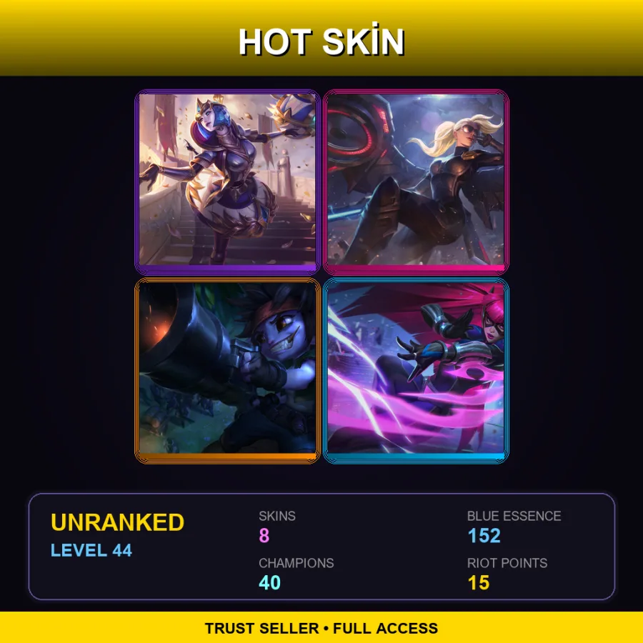 LAS | Lv44 | Unranked | 8 Skin | 40 Champ — Curling Veigar