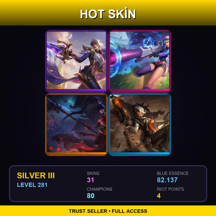 LAS | Lv281 | Silver III | 31 Skin | 80 Champ