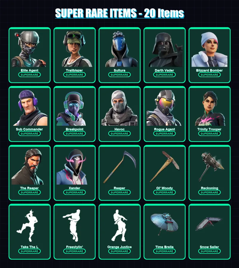 [PS4/PS5/XBOX/PC] | Elite Agent | Trailblazer | Sultura | Darth Vader | Blizzard Bomber | 524 skin | 398 pickaxe | 376 emote | 240 glider | Lv3331