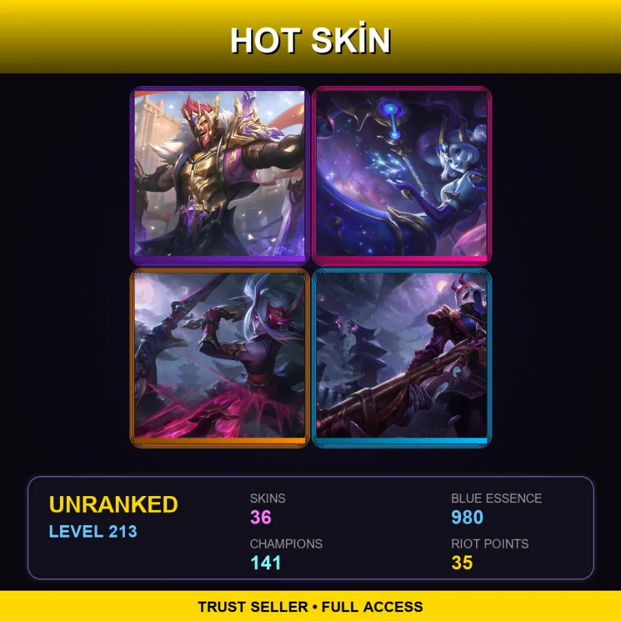 LAN | Lv213 | Unranked | 36 Skin | 141 Champ — Sentinel Vayne