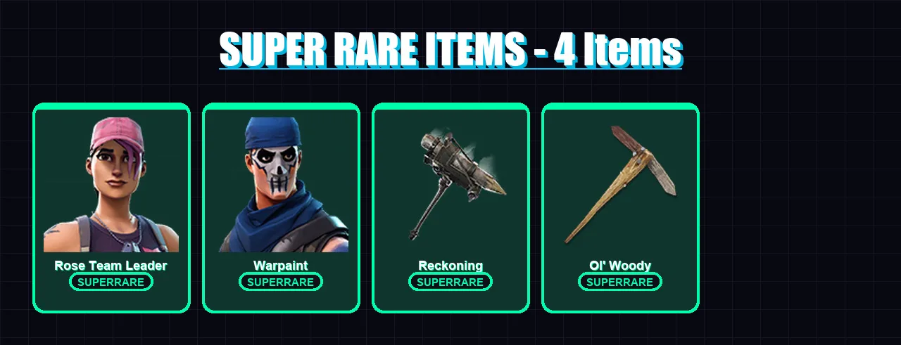 [PC/XBOX/PSN] | Rose Team Leader | Warpaint | Calamity | Enforcer | Ragnarok | 12 skin | 10 pickaxe | 10 emote | 11 glider | Lv138