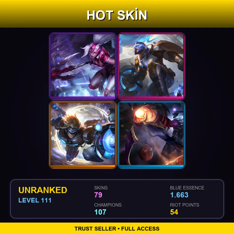 EUNE | Lv111 | Unranked | 79 Skin | 107 Champ