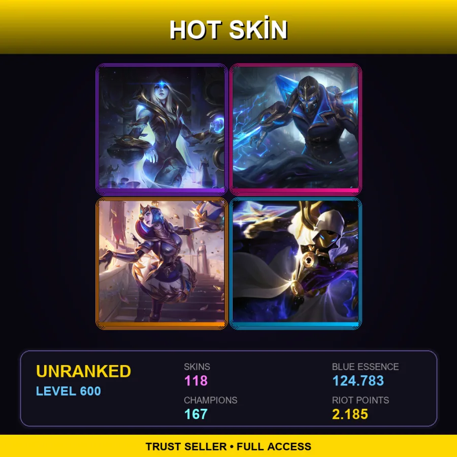 EUNE | Lv600 | Unranked | 118 Skin | 167 Champ — Musketeer Twisted Fate