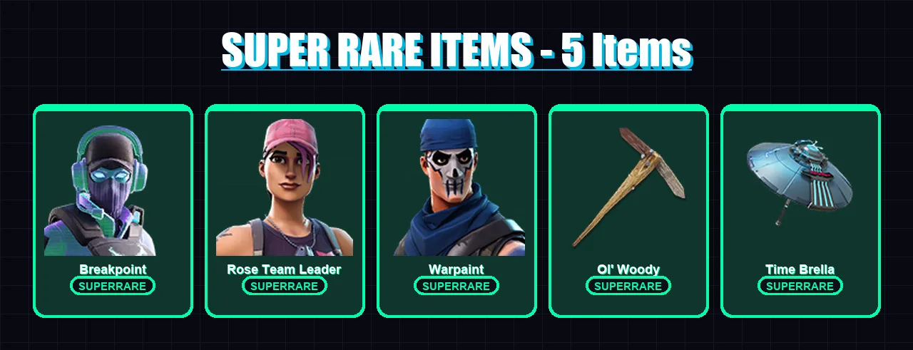 [PS4/PS5/XBOX/PC] | Breakpoint | Rose Team Leader | Warpaint | Ultima Knight | Kymera | 76 skin | 84 pickaxe | 84 emote | 86 glider | Lv1160