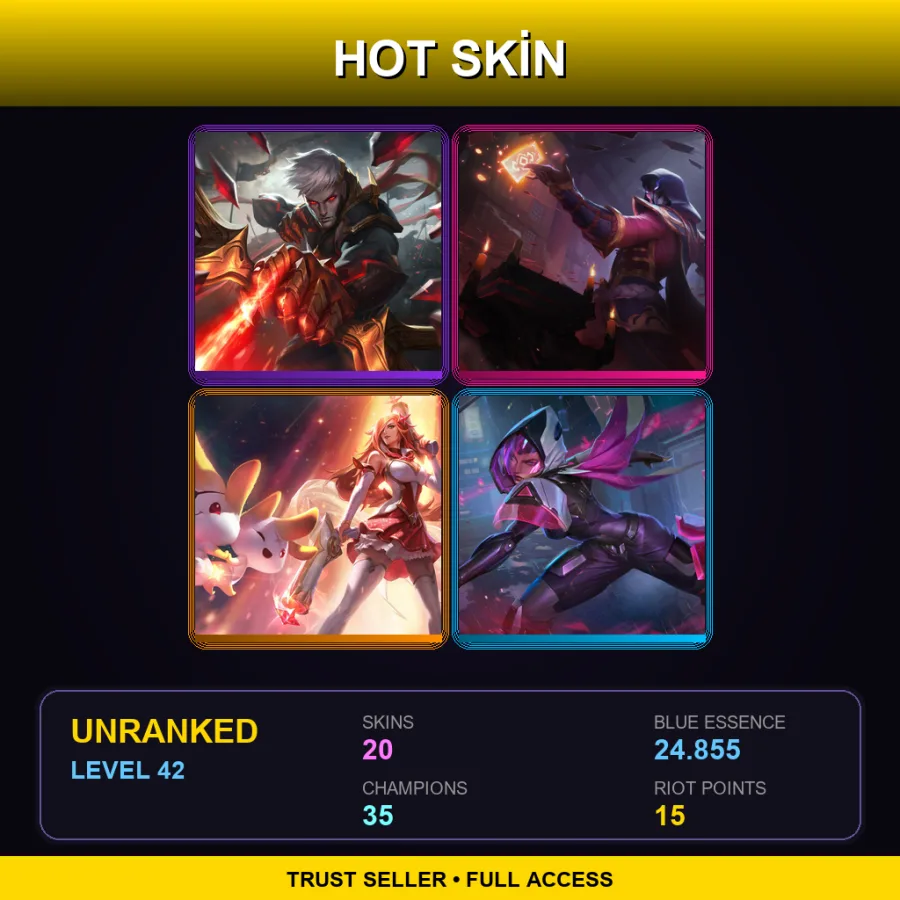 LAS | Lv42 | Unranked | 20 Skin | 35 Champ