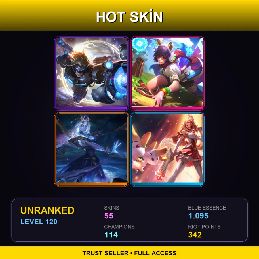 EUW | Lv120 | Unranked | 55 Skin | 114 Champ with Fiddlesticks