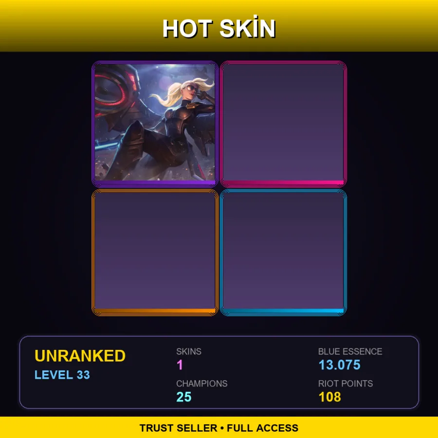 EUNE | Lv33 | Unranked | 1 Skin | 25 Champ