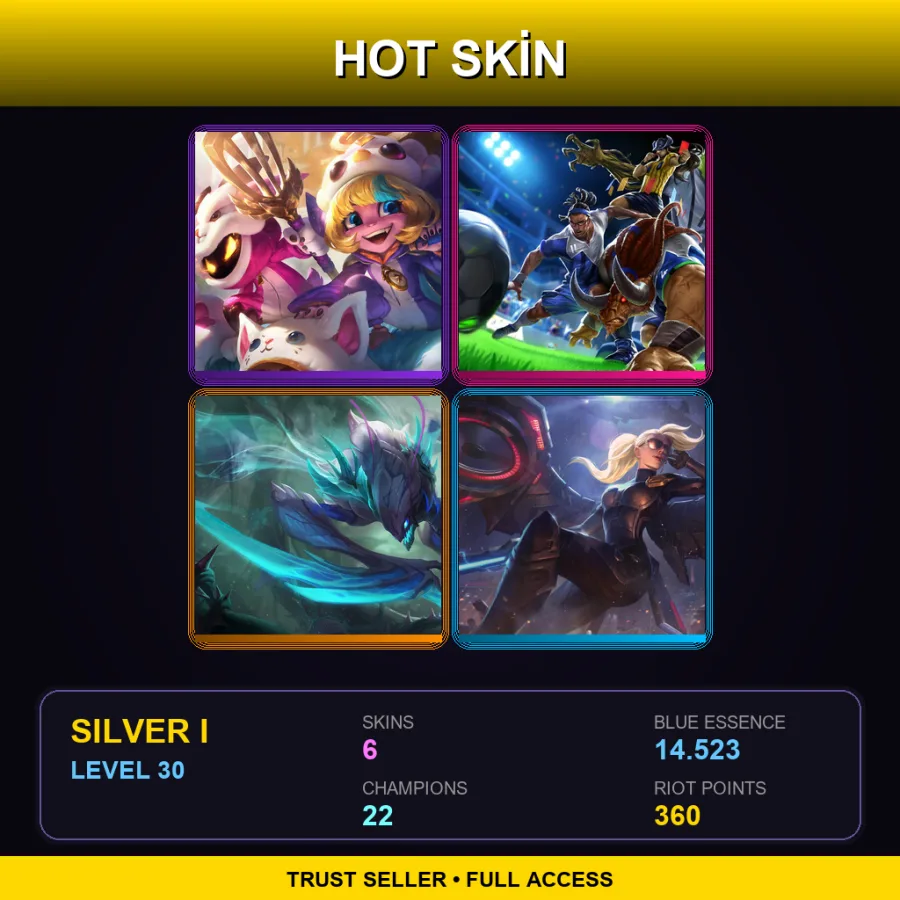 NA | Lv30 | Silver I | 6 Skin | 22 Champ