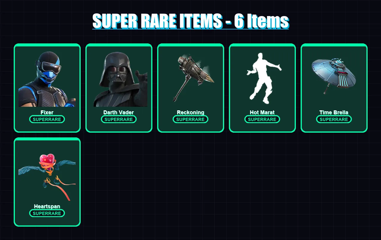 [PC/XBOX] | Fixer | Darth Vader | Malik | Hybrid | The Prisoner | 115 skin | 167 pickaxe | 118 emote | 146 glider | Lv1980