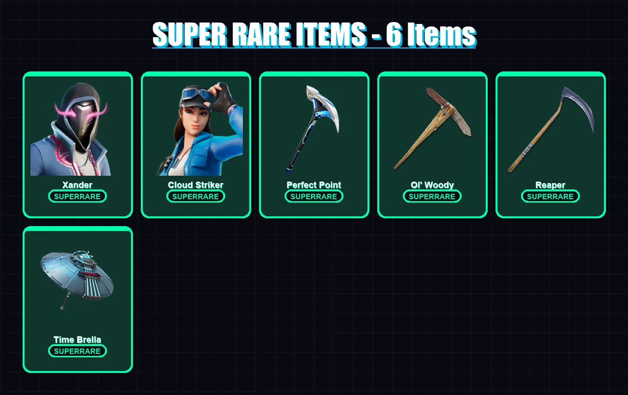 [PC/XBOX] | Xander | Cloud Striker | Nezumi | Kado Thorne | Menace | 191 skin | 226 pickaxe | 174 emote | 173 glider | Lv3188