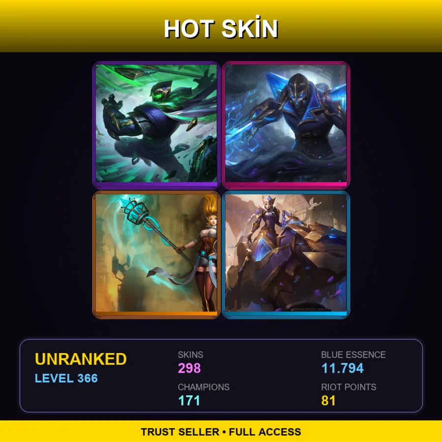 VN | Lv366 | Unranked | 298 Skin | 171 Champ — Program Leblanc