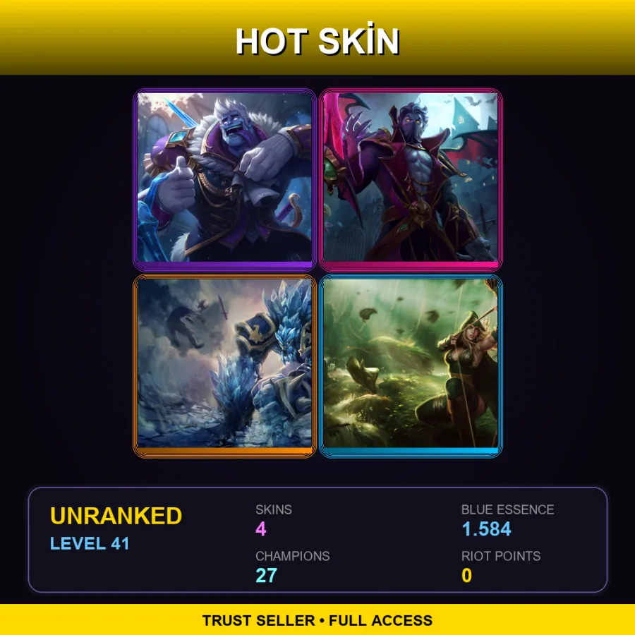 TR | Lv41 | Unranked | 4 Skin | 27 Champ