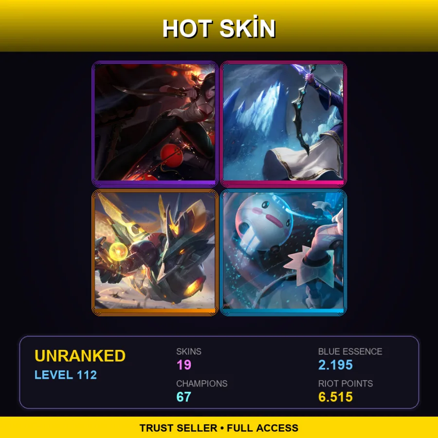 NA | Lv112 | Unranked | 19 Skin | 67 Champ