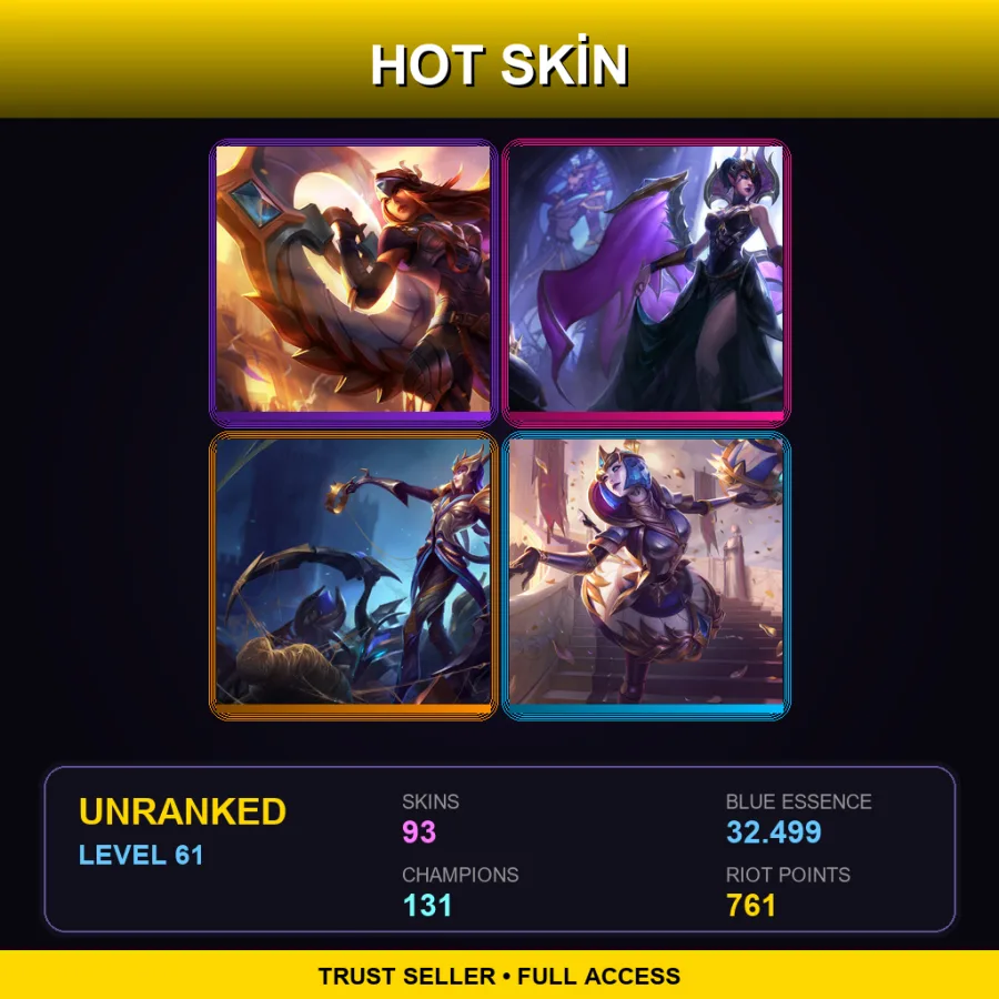 EUW | Lv61 | Unranked | 93 Skin | 131 Champ — Judgment Kayle