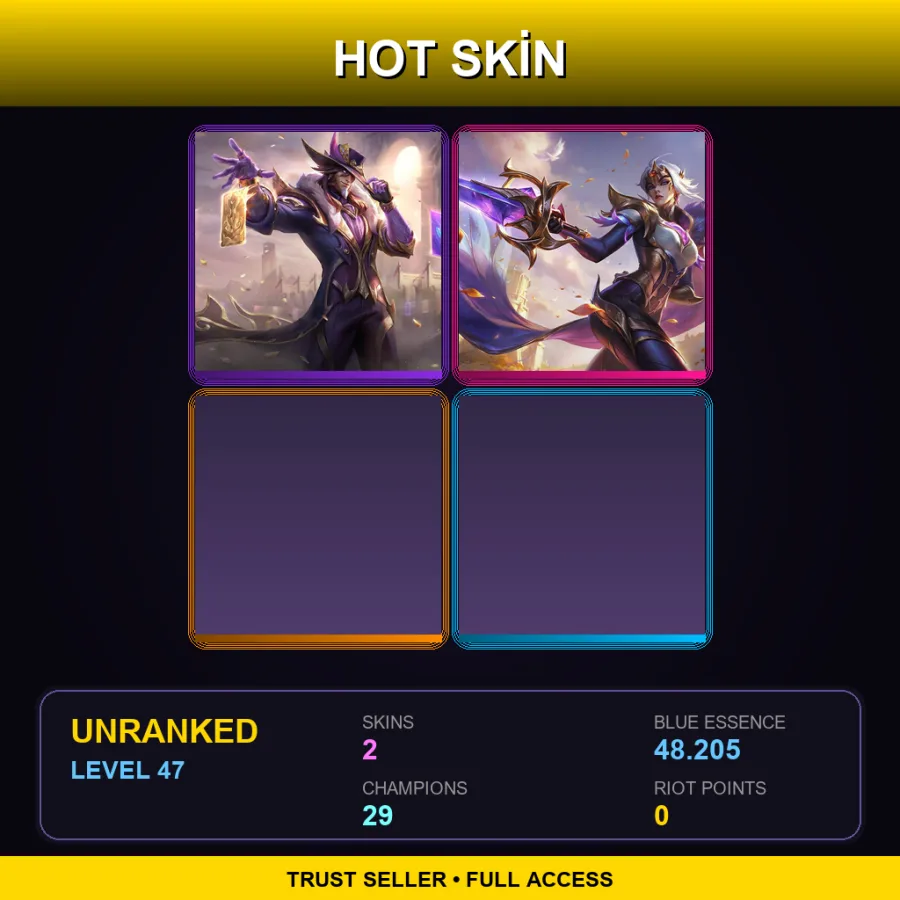 TR | Lv47 | Unranked | 2 Skin | 29 Champ