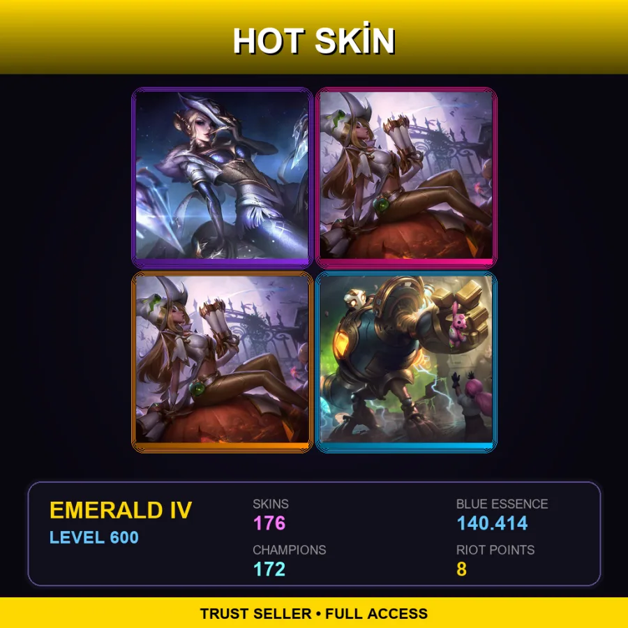 NA | Lv600 | Emerald IV | 176 Skin | 172 Champ