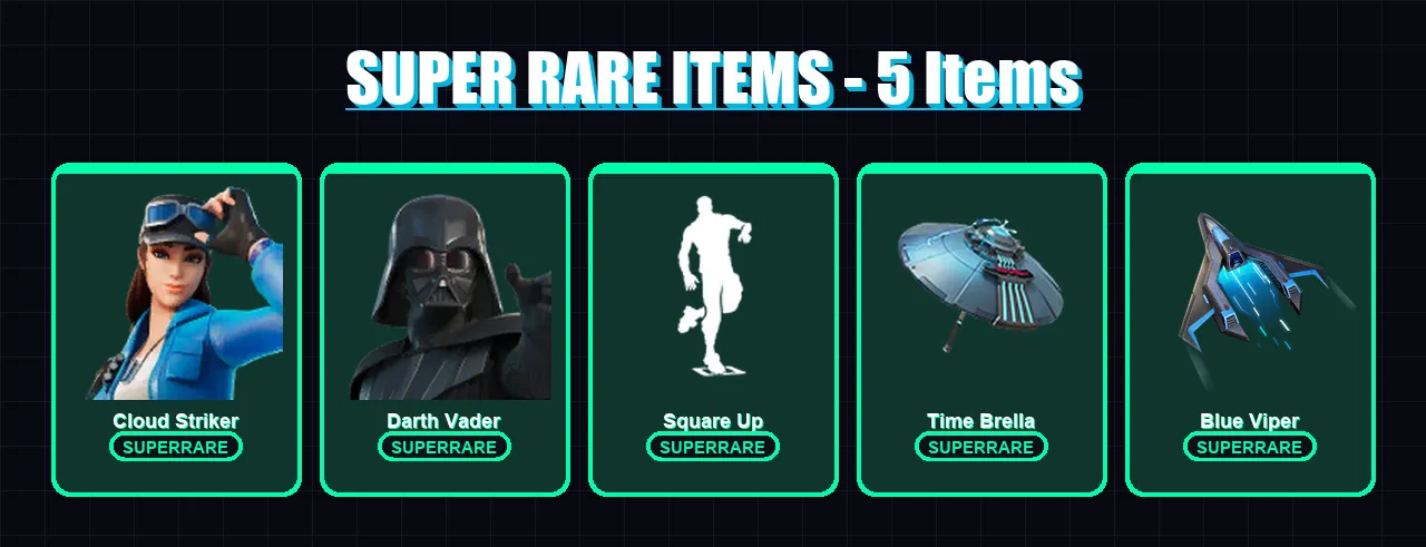 [PS4/PS5/XBOX/PC] | Cloud Striker | Darth Vader | Ronin | The Cube Queen | The Imagined | 91 skin | 107 pickaxe | 73 emote | 84 glider | Lv1095