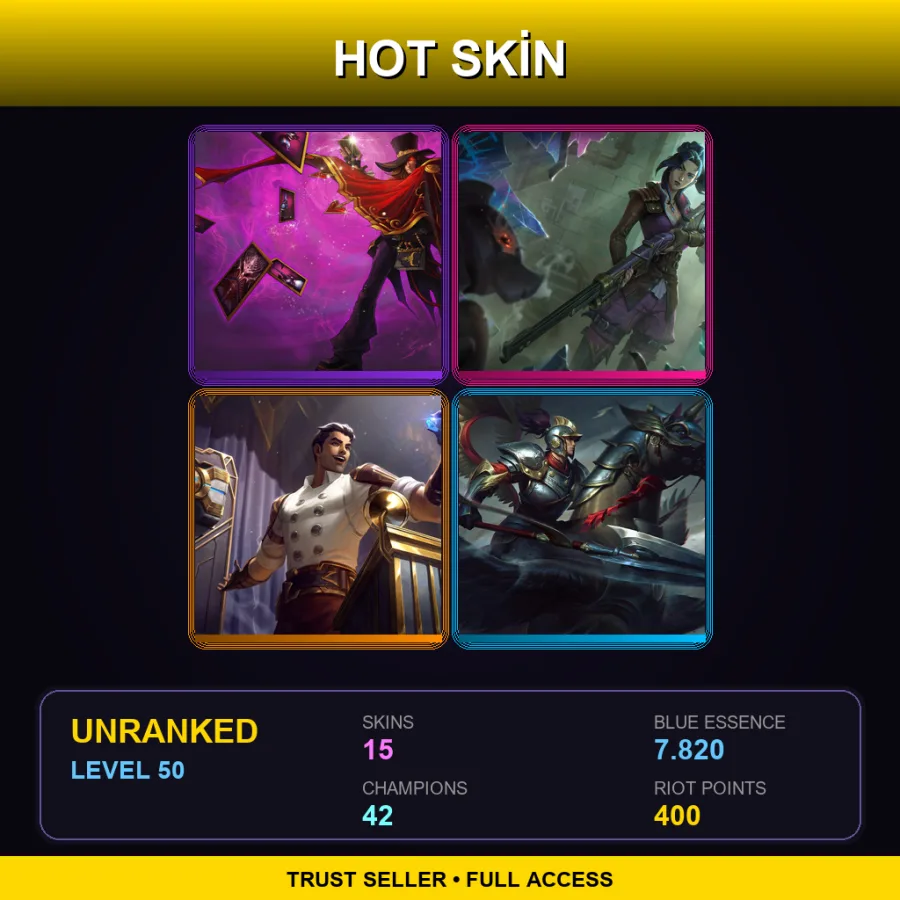 LAN | Lv50 | Unranked | 15 Skin | 42 Champ — Vandal Jax