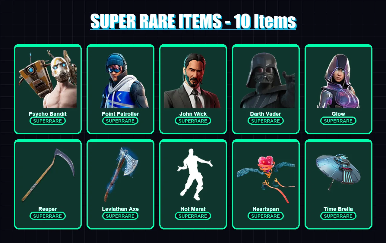 [PS4/PS5/PC] | Psycho Bandit | Point Patroller | John Wick | Darth Vader | Glow | 330 skin | 348 pickaxe | 307 emote | 236 glider | Lv5438