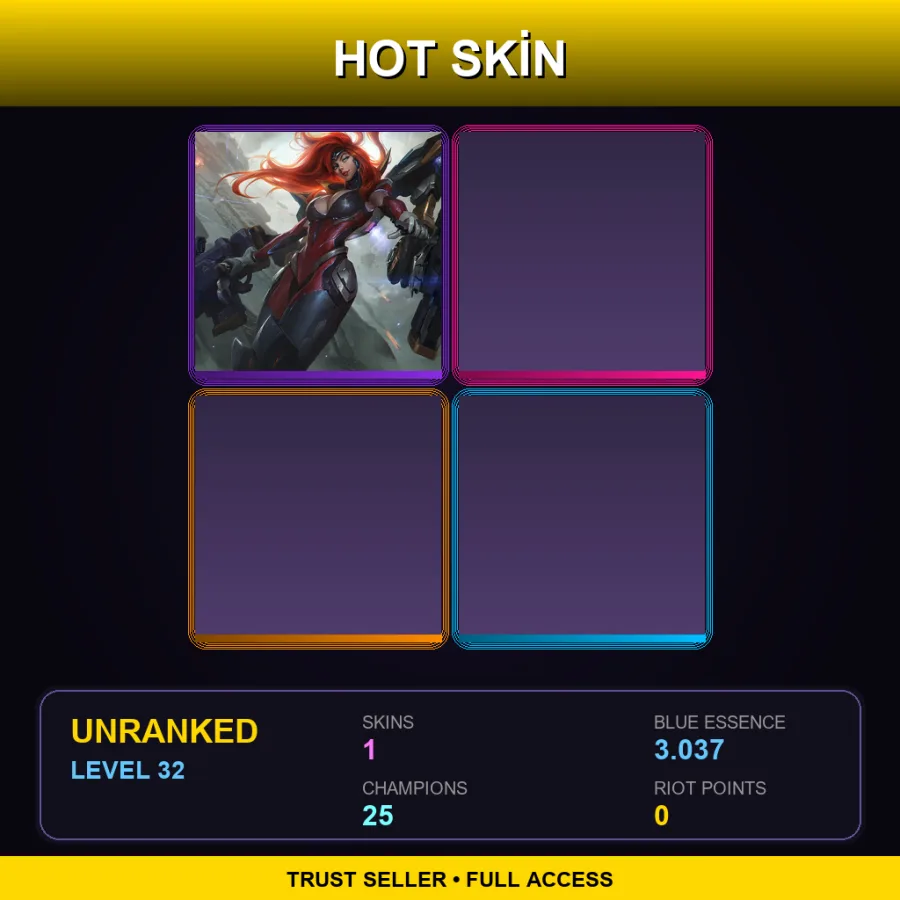 EUNE | Lv32 | Unranked | 1 Skin | 25 Champ — LoL account