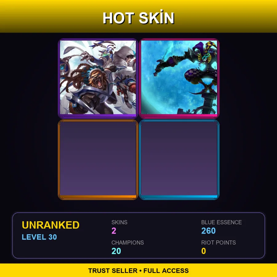 LAN | Lv30 | Unranked | 2 Skin | 20 Champ