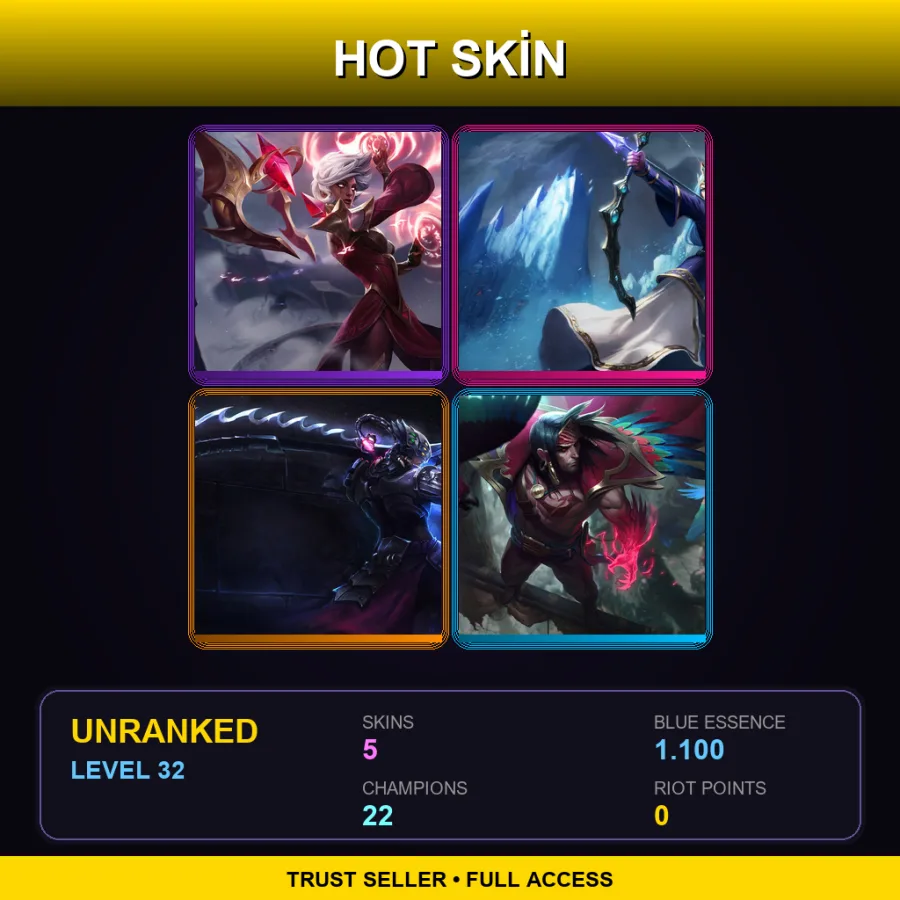 LAS | Lv32 | Unranked | 5 Skin | 22 Champ