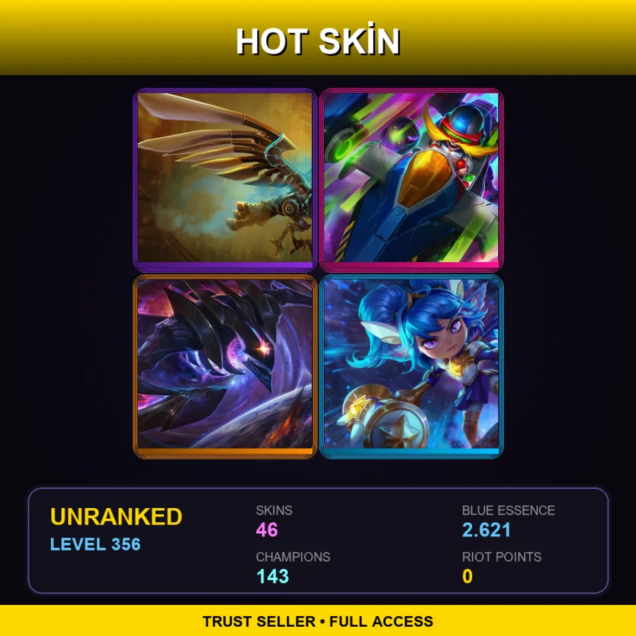 LAN | Lv356 | Unranked | 46 Skin | 143 Champ — Hextech Anivia