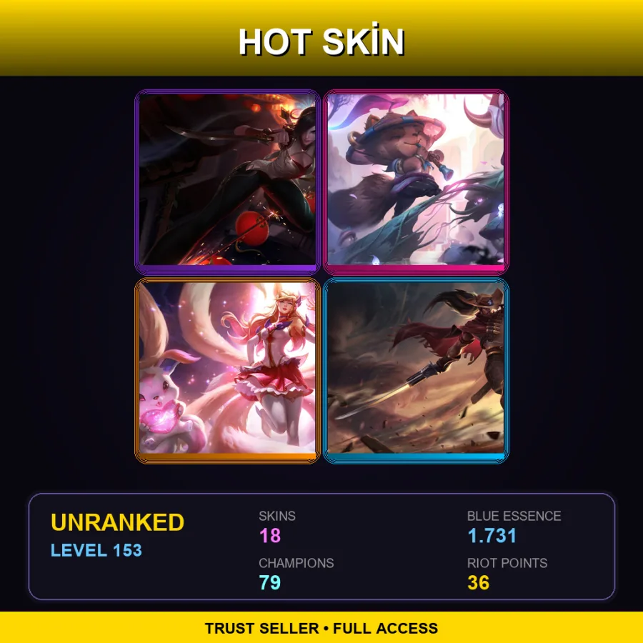LAS | Lv153 | Unranked | 18 Skin | 79 Champ