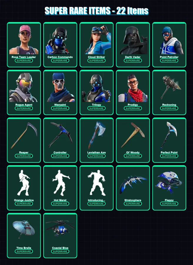 [PC/XBOX/PSN] | Rose Team Leader | Carbon Commando | Cloud Striker | 146 skin | Lv2382