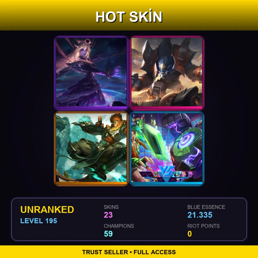 LAN | Lv195 | Unranked | 23 Skin | 59 Champ