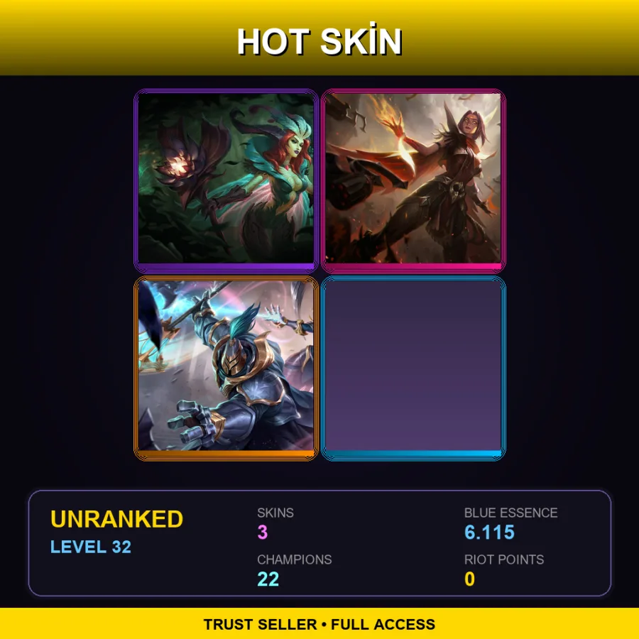 LAN | Lv32 | Unranked | 3 Skin | 22 Champ