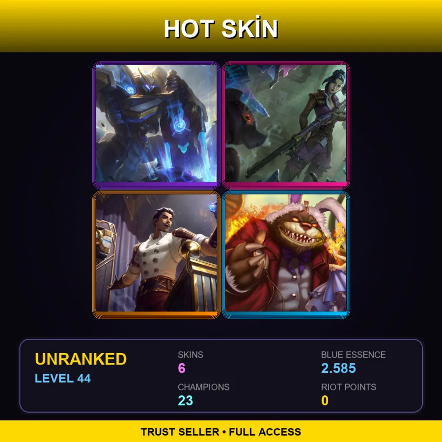 LAS | Lv44 | Unranked | 6 Skin | 23 Champ