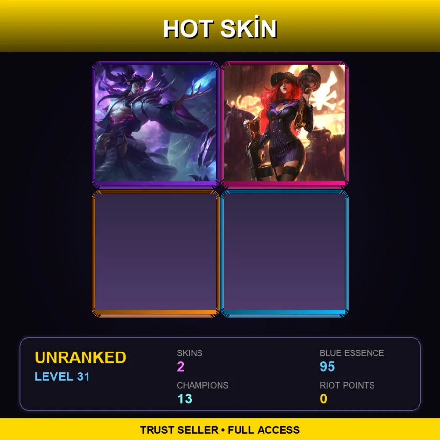 LAS | Spirit Blossom Thresh | Crime City Miss Fortune | 2 Skin | 13 Champ | Lv31