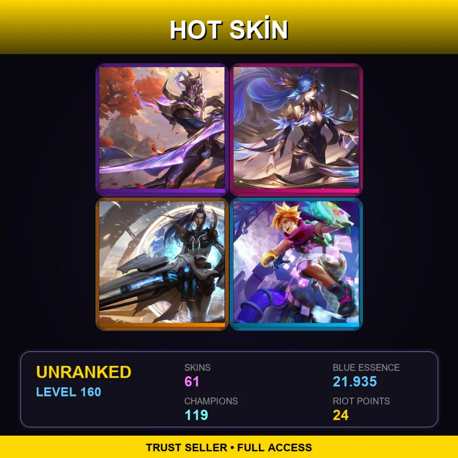 VN | Lv160 | Unranked | 61 Skin | 119 Champ — Cottontail Fizz